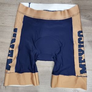 Verge Sport UNAM University Of Mexico blue gold biking cycling shorts men's XL